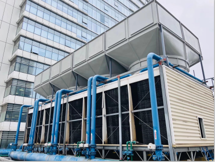 200噸橫流冷卻塔5米處測(cè)得噪音52分貝，問鼎整個(gè)行業(yè)誰(shuí)能做到！